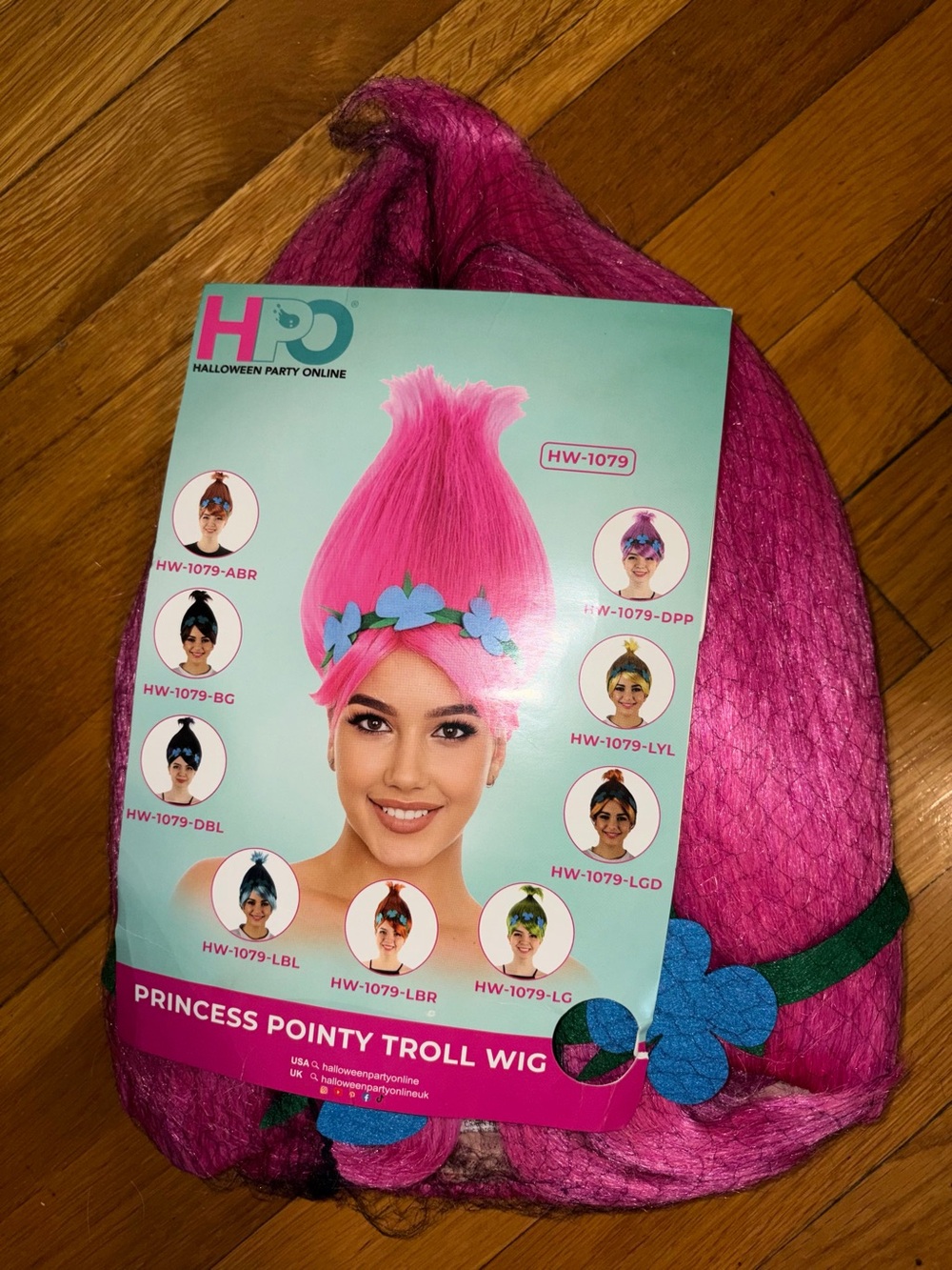 NEW Princess Pointy Troll Wig - Pink